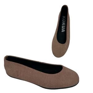 KOKUA Barcelona Pink Ballerina Flats Polka Dot Casual Slipper Size 38/7 Comfort